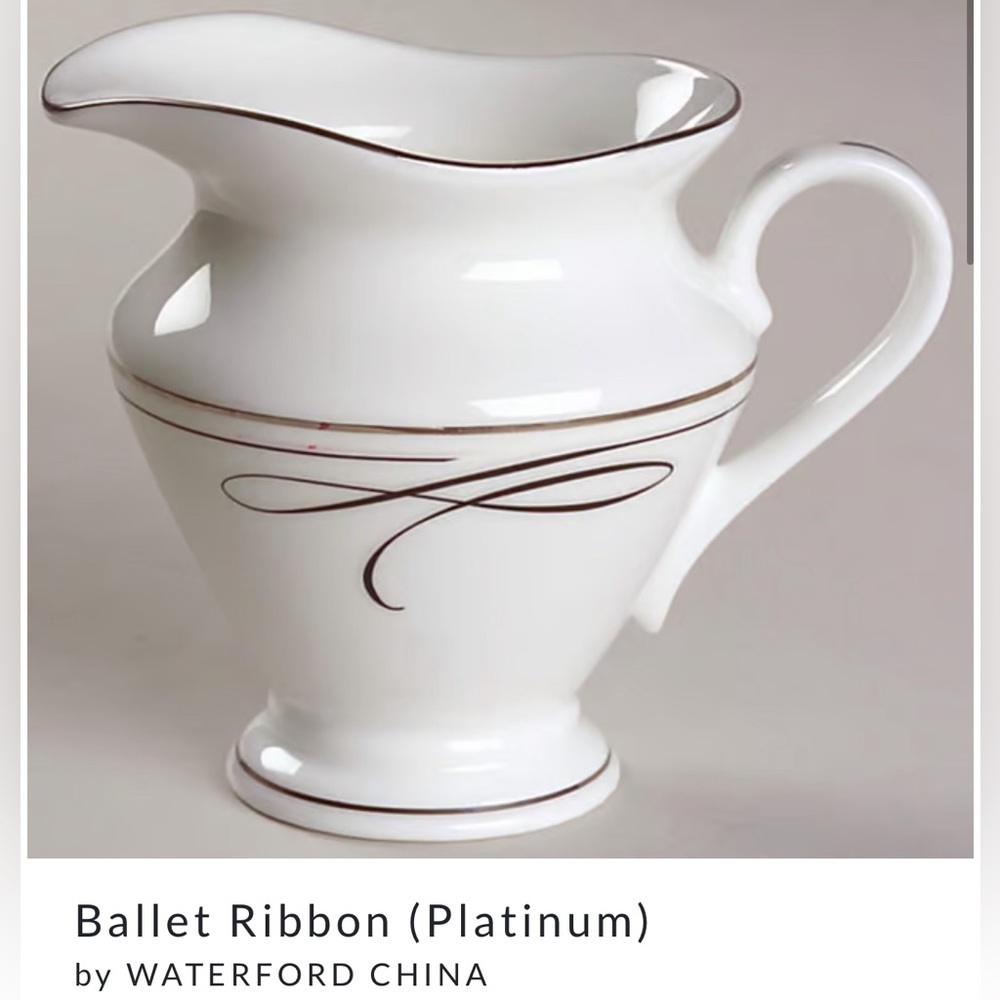 Waterford China Balley Ribbon 8 Oz Creamer new in box never used
